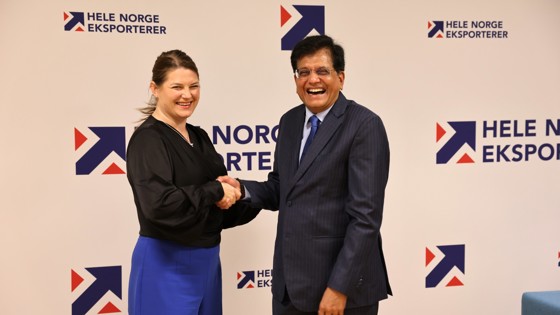 Næringsministeren møter Indias handel- og industriminister, Piyush Goyal