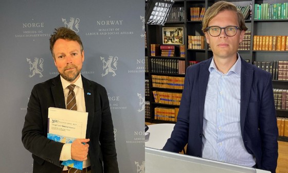 Arbeidsministeren mottok Trygdekoordineringsutvalgets utredning