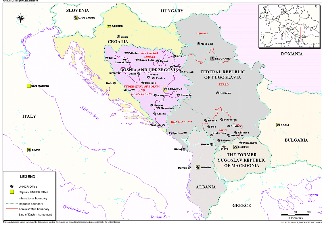 Figur 5.1 Sørøst Europas sentrale deler