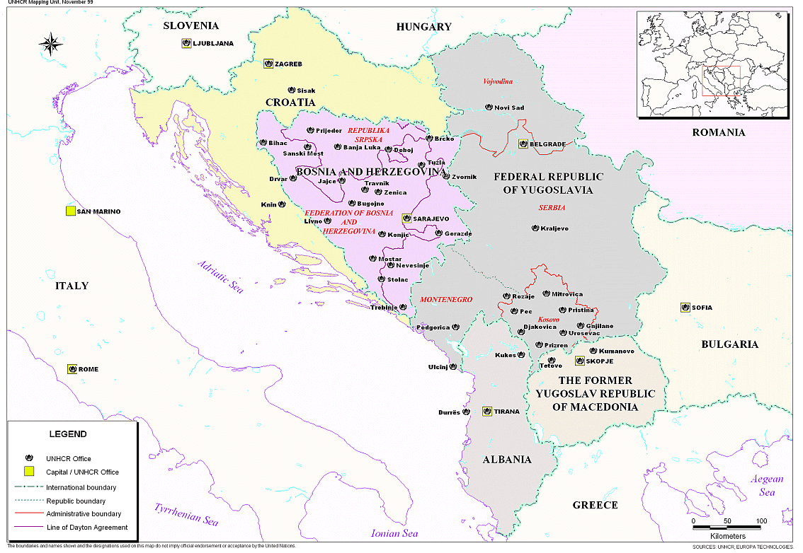 Figur 5.1 Sørøst Europas sentrale deler