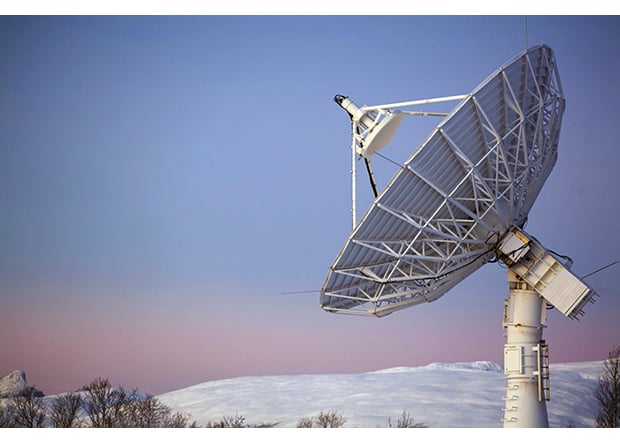 Figure 8.3 KSAT receives satellite data in Tromsø
