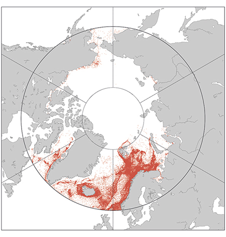 Figur 4.2 Fiske nord for 60 grader (perioden 01.10.2010–01.10.2012)