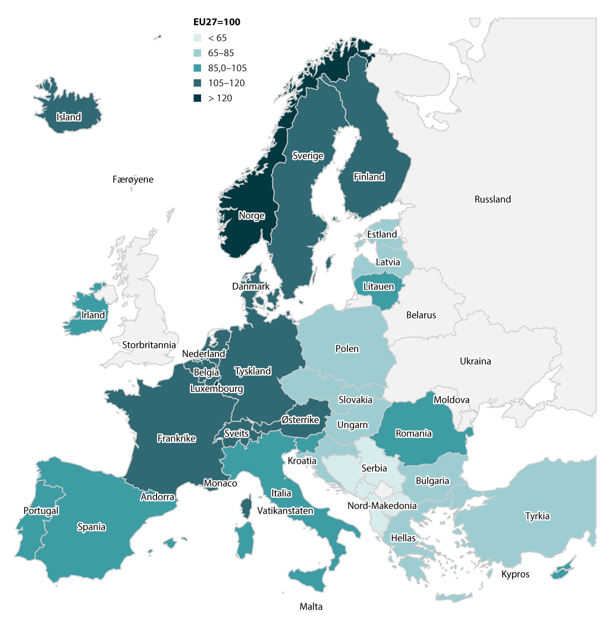 Figur 8.2 Personlig konsum per innbygger