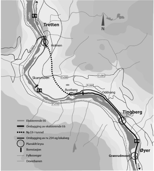 Figur 2.1 Detaljkart Øyer - Tretten