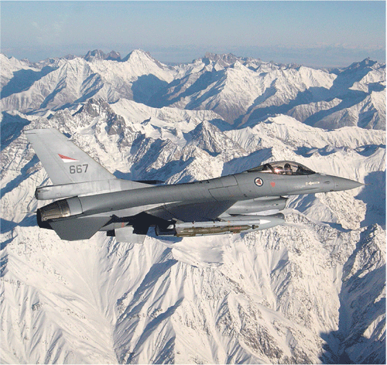 Figure 4.3 Norway deployed F-16s to both OEF and ISAF. On 27 January 2003, Norwegian fighter aircraft dropped bombs in combat for the first time since WWII.