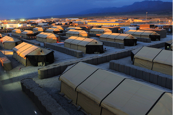 Figur 4.5 Norge valgte etter hvert å konsentrere seg i Nord-Afghanistan. Blant annet var den norske  QRF-styrken lokalisert i Camp Nidaros utenfor  Mazar-i-Sharif.