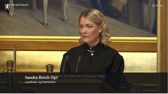 Landbruks- og matminister Sandra Borch