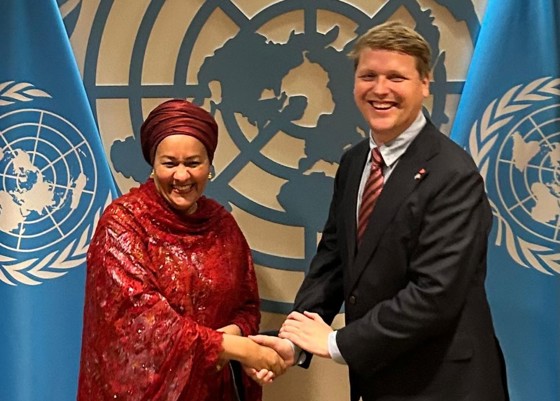 Utviklingsministeren og FNs visegeneralsekretær og leder for FNs utviklingssystem Amina Mohammed
