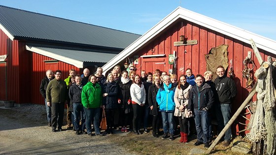 Fornøyde kursdeltagere under siste samling på Brekstad i Ørland kommune.