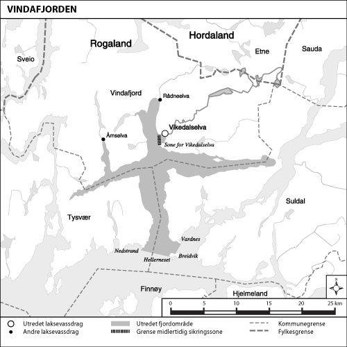 Figur 1.15 Kart over det utredete området Vindafjorden