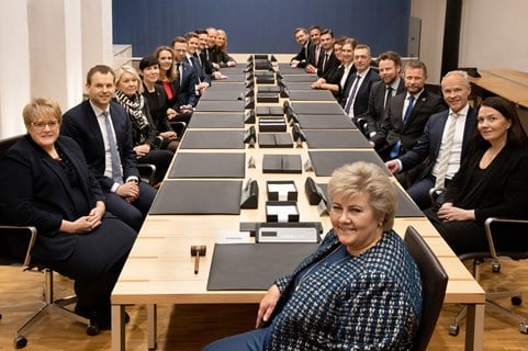 Regjeringen Solberg i regjeringskonferanse 30. januar 2020