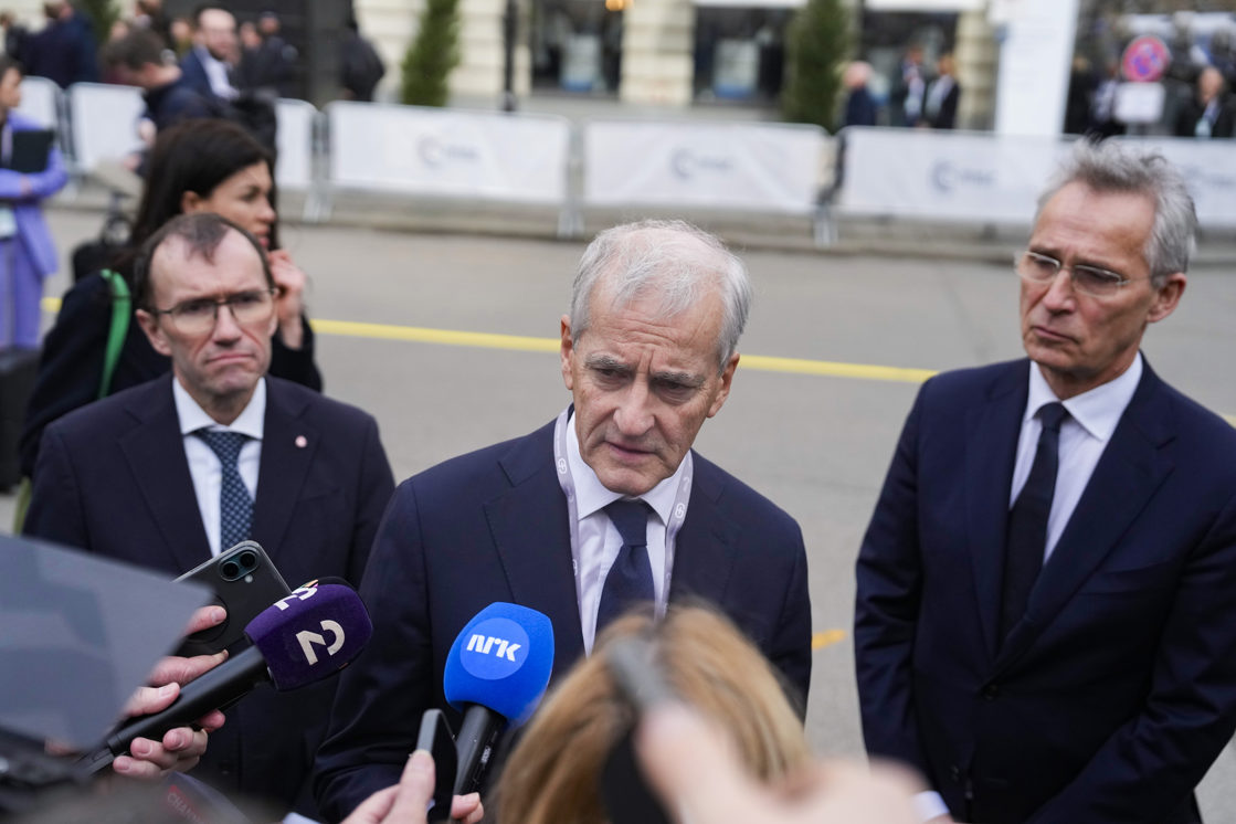 Statsminister Jonas Gahr Støre under sikkerhetskonferansen i München 2026.