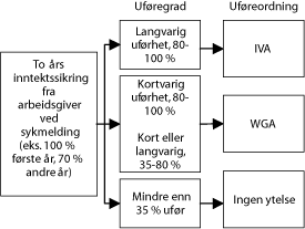 Figur 1.3 Skjematisk oversikt over den 
 nederlandske uføreordningen