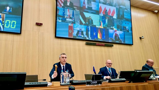 Generalsekretær Jens Stoltenberg under Natos utenriksministermøte
