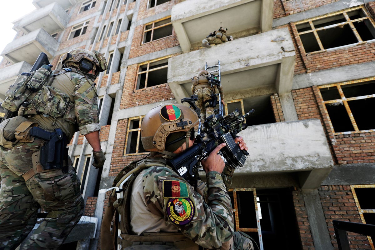 Figur 6.8 CRU 222 øver i Kabul, 2018.