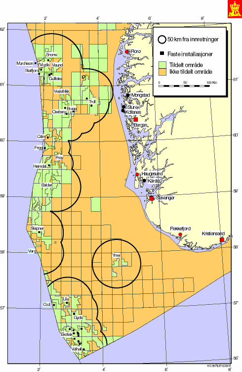 Figur 8.8 Nordsjøen - Infrastruktur