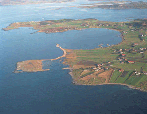Figur 15.3 Jærstrendene landskapsvernområde. Fotoet
viser nordspissen av Jæren med bl.a. Tungenes og Børauen.