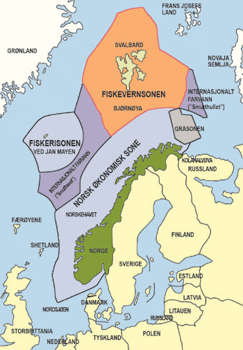 Figur 22.2 Den ytre grensen for kyststatens adgang til å vedta
regler om tilgang til genetisk materiale vil være grensen
mot det åpne hav utenfor den økonomiske sonen.