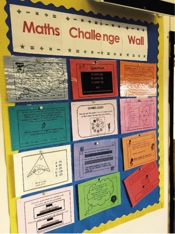 Figure 4.8 In Y Pant Comprehensive School in Cardiff, the teachers are working in different ways  to give their students academic challenges. Here is an example from mathematics in lower secondary school where the students may choose tasks themselves.

