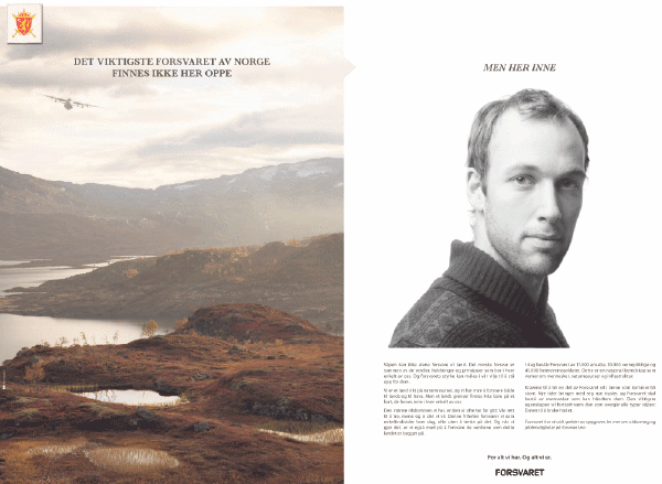 Figure 3.1 Facsimile from the Armed Forces campaign; “For all we have. And all we are.”