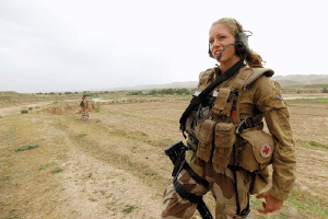 Figure 3.2 On a mission with the POMLT (police operational monitoring liaison team), which comprises Norwegian and American soldiers and civilian Norwegian police, in Dowlatabad in the Faryab province, Afghanistan.