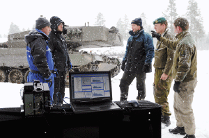 Figure 7.2 Noise level tests: Military activity can cause a high level of noise for its surroundings. The Norwegian Defence Research Establishment charts the noise levels generated by different types of weapon and vehicles, during varying weather conditions and...