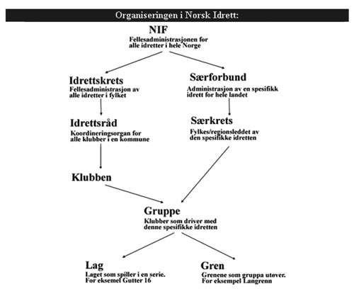 Figur 3.3 Organisering av Norsk Idrett