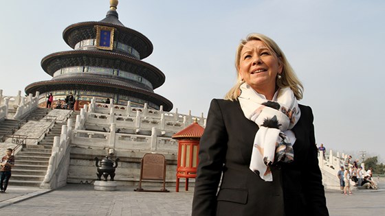 Monica Mæland i Kina