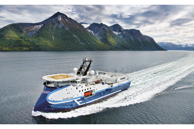 Figur 1.3 Oceanic Vega, representing a new generation of Norwegian-built seismic vessels.