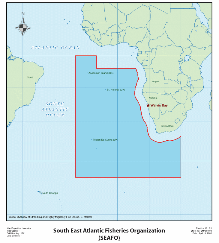 Figur 3.6 SEAFO sitt konvensjonsområde