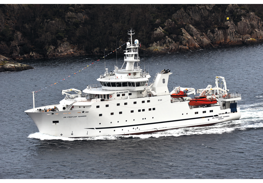 Figur 7.4 Det nye forskningsfartøyet Dr. Fridtjof Nansen ble døpt i mars 2017.