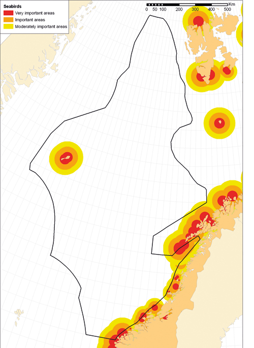 Figure 3-9.EPS Seabird colonies in the Norwegian Sea