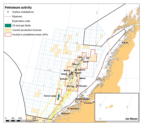 Figure 5-6.EPS Overview of petroleum activities in the Norwegian Sea