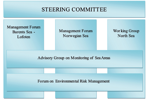 Figure 7-6.EPS Organisation of the work on the management plans for Norway’s
 sea areas