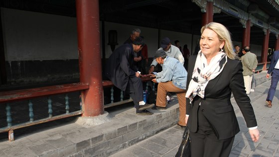 Næringsminister Monica Mæland i Kina