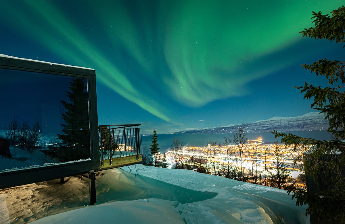 Figur 5.1 Nordlys over Narvikfjellet