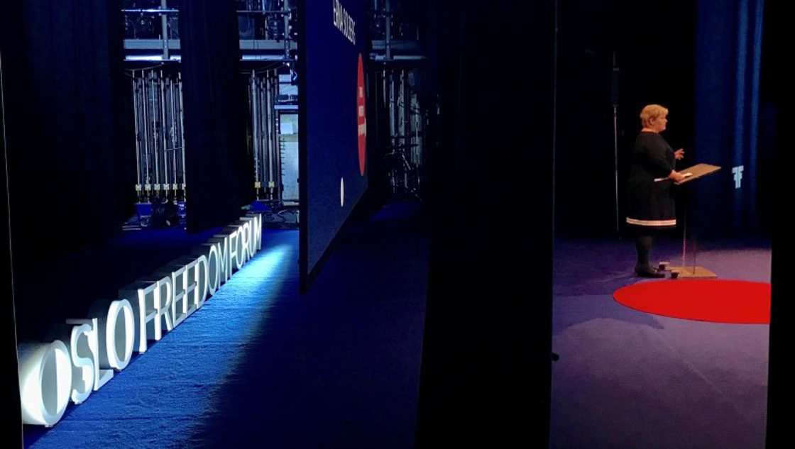 Prime Minister Erna Solberg at Oslo Freedom Forum 2017