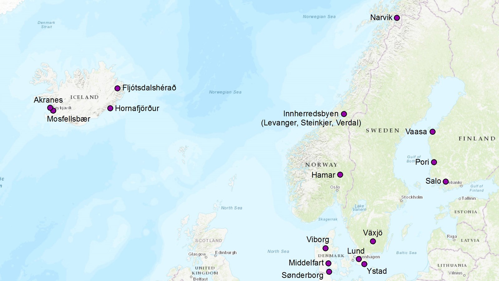 Nettverk av nordiske byer