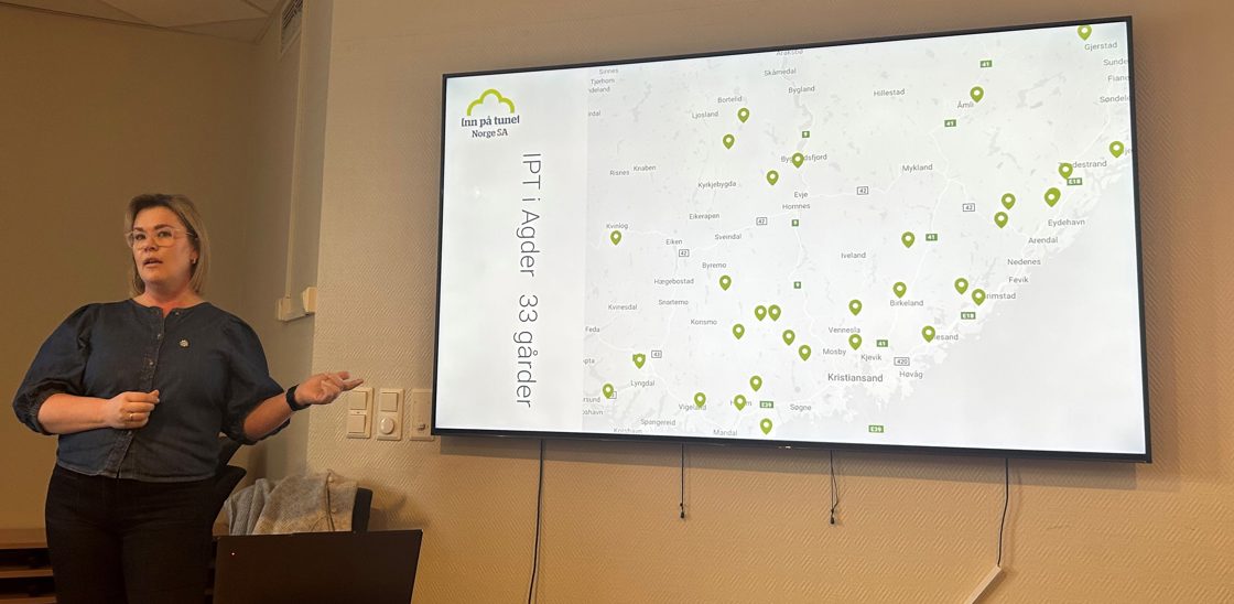 Tone Skåtterød viste status for Inn på tunet i Agder.