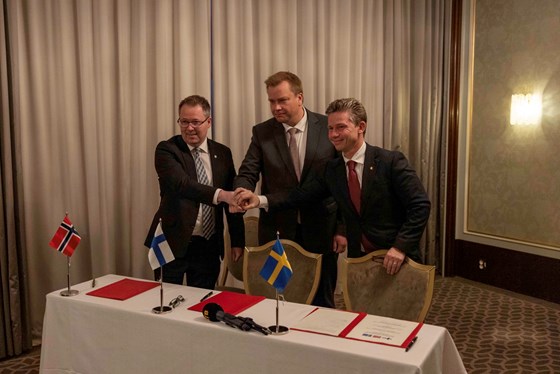 Norway, Sweden and Finland signed a cooperation agreement today.