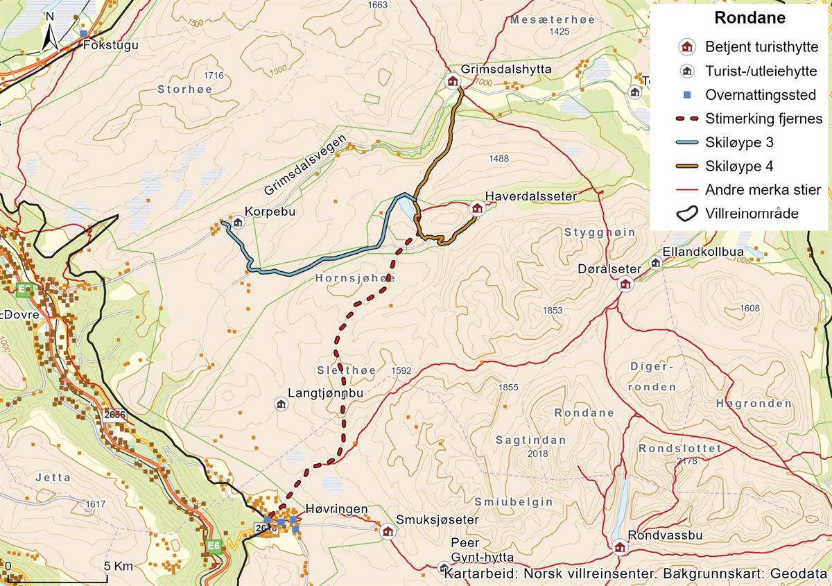 Oversiktskart over tiltakspakke 8