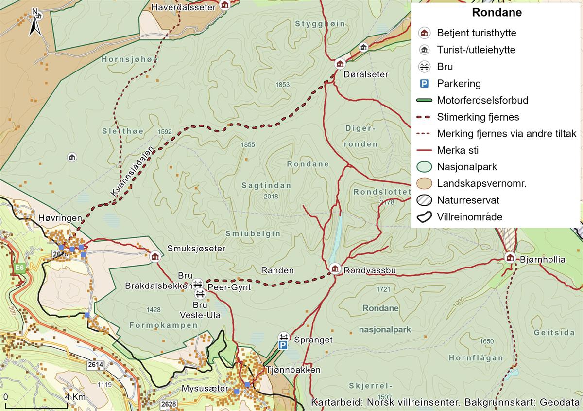 Oversiktskart over tiltakspakke 9