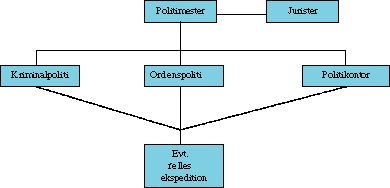Figur 3-8 Organiseringen av dansk politi