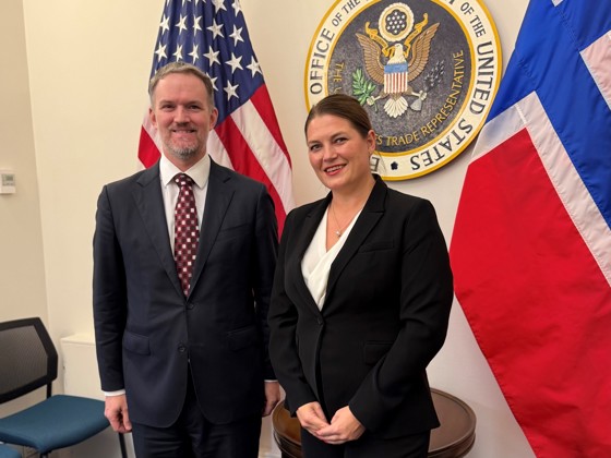 Næringsministeren møtte USAs handelsrepresentant, Jamieson Greer