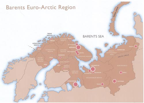 Figur 2.2 Barentsregionen