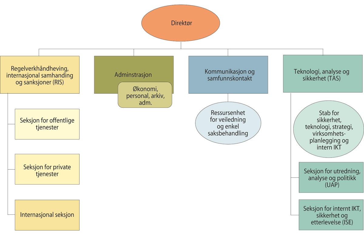 Figur 1.1 Organisasjonskart per 31. desember 2020