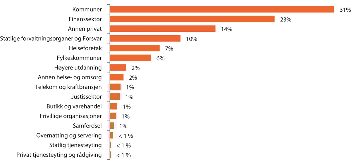 Figur 1.17 Oversikt over hvilke områder avvikene skjer innenfor
