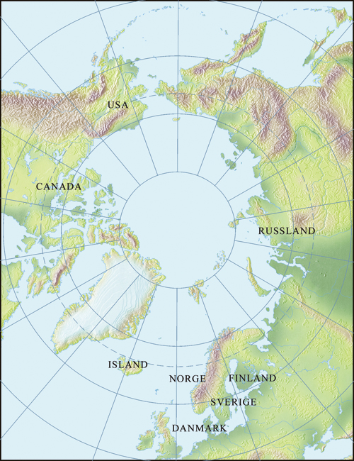 Figur 5.2 Medlemsland i Arktisk råd