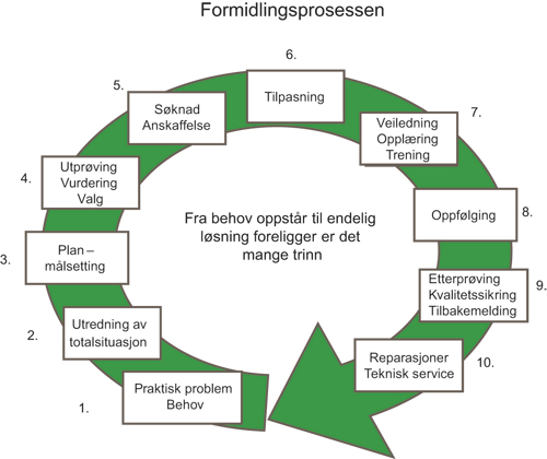 Figur 5.4 Skjematisk fremstilling av formidlingsprosessen.
