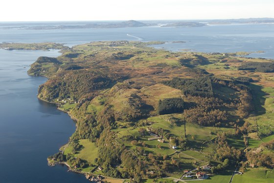 De utvalgte områdene på Rennesøy, midt i Rogaland,